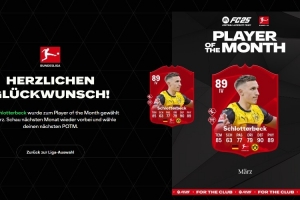 九游体育app-4场2助攻，官方：多特后卫施洛特贝克当选德甲3月最佳球员